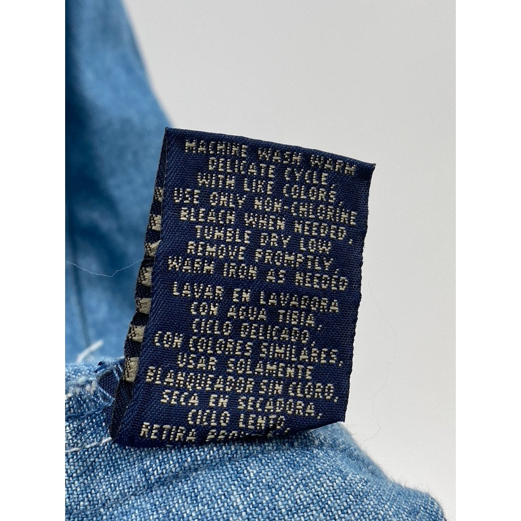 ROUTE 66 ORIGINAL CLOTHING CO Women’s Blue Denim Scoop-Neck Dress SZ 10