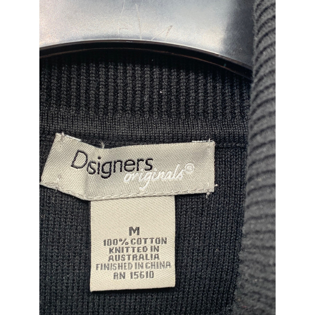 DESIGNERS ORIGINALS Women’s Black Knit Turtleneck Cotton Sleeveless Top SZ M