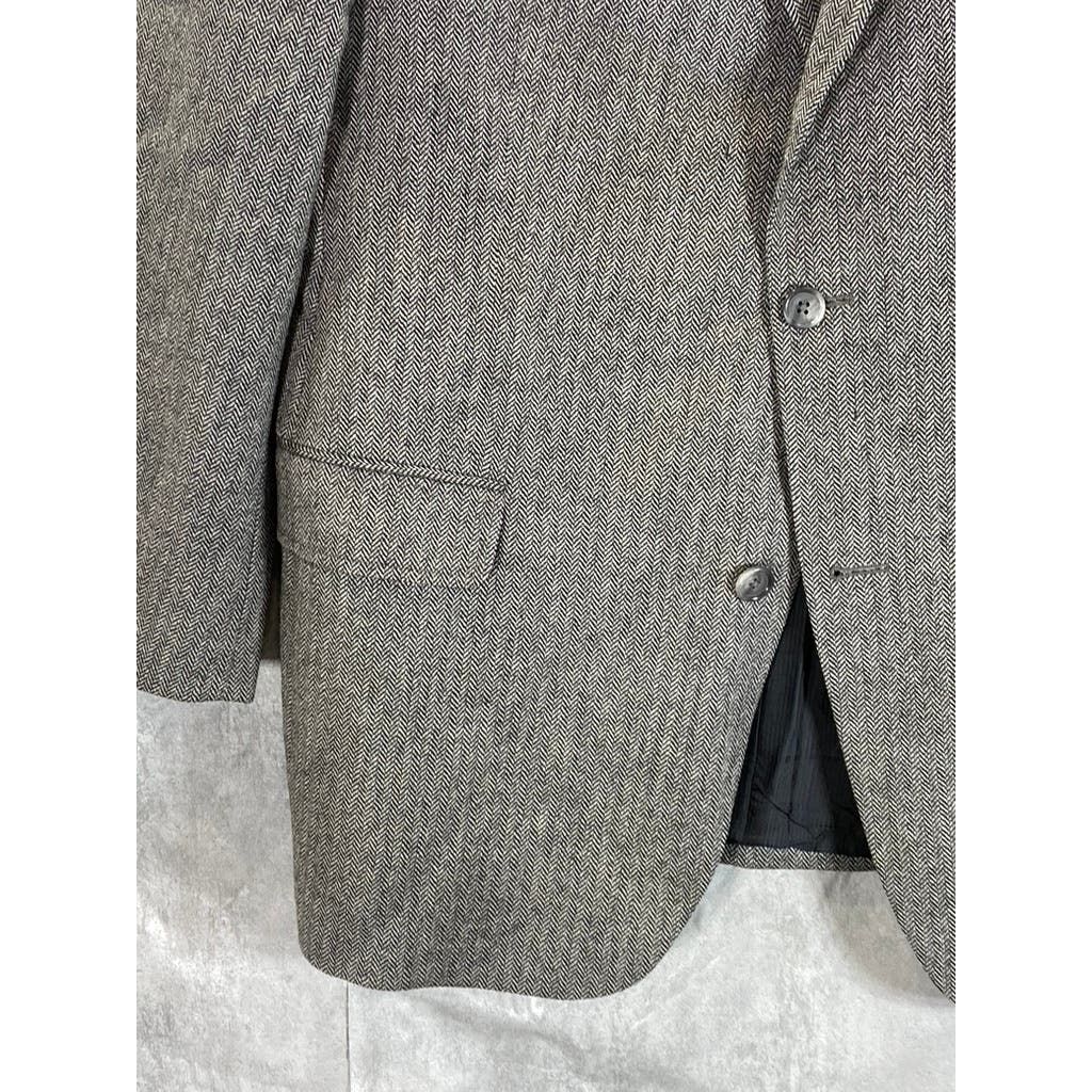 JACK VICTOR COLLECTION Men's Gray Muirwood Wool Two-Button Suit Jacket SZ 46R