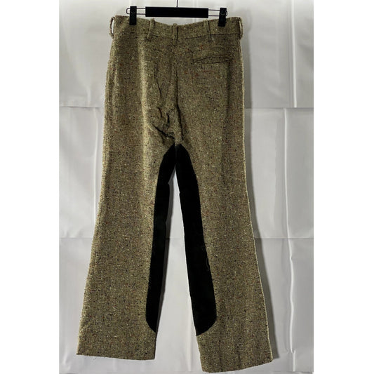 VINTAGE Men's Brown/Multi Tweed Double-Button Straight-Leg Pants SZ 30