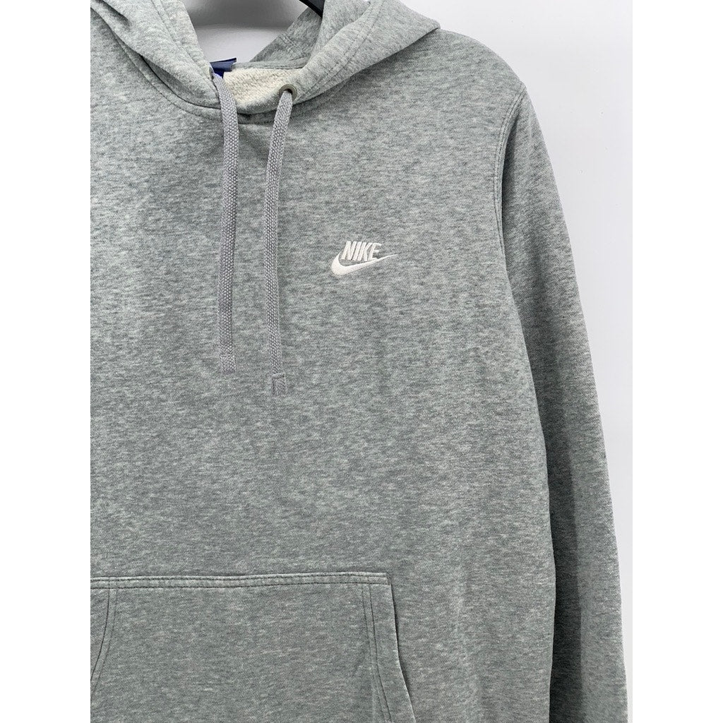 NIKE Men's Vintage Light Gray Active Swoosh Logo Pullover Hoodie SZ M