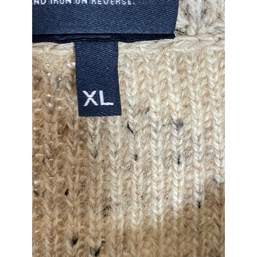 ARAN WOOLLEN MILLS Men's Beige Crewneck Knit Wool Pullover Sweater SZ XL