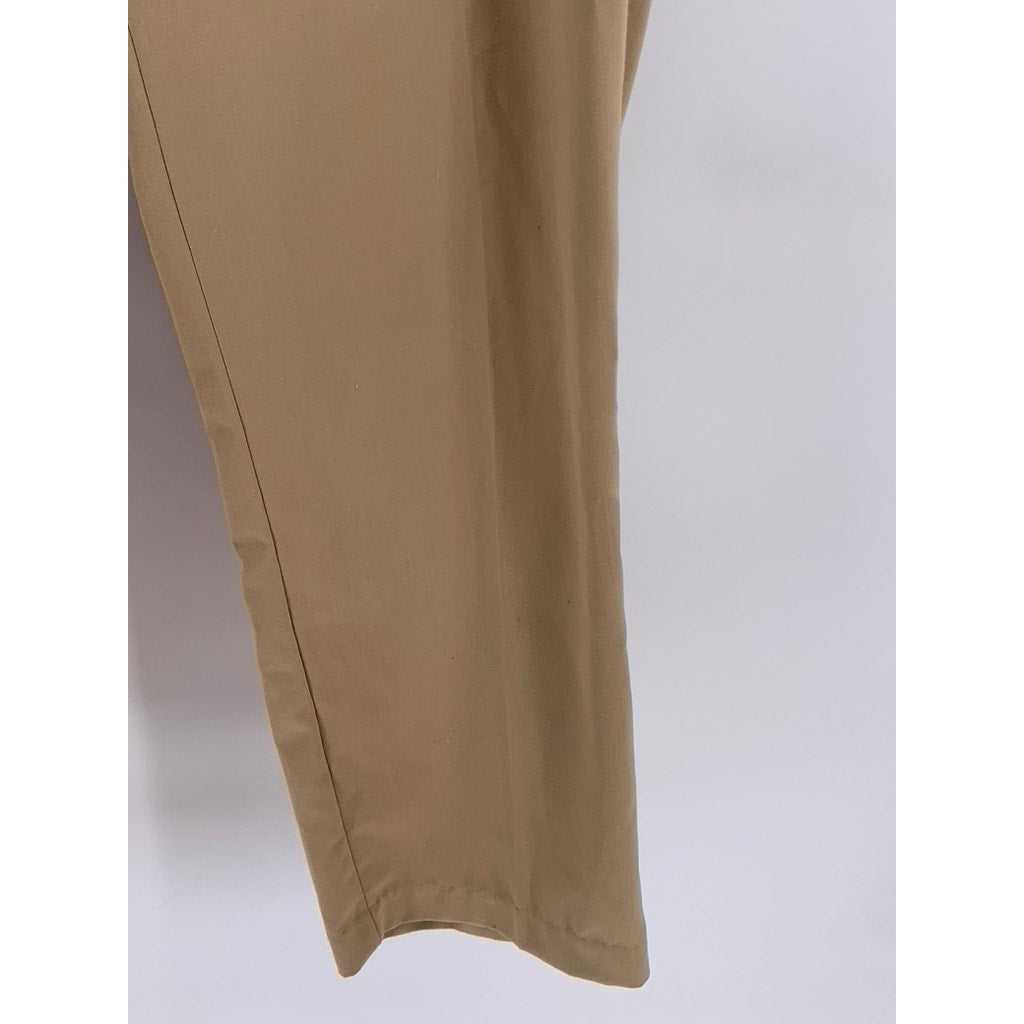 VAN HEUSEN Men's Khaki Straight Leg Flex Classic Flat Front Dress Pants SZ 38x32