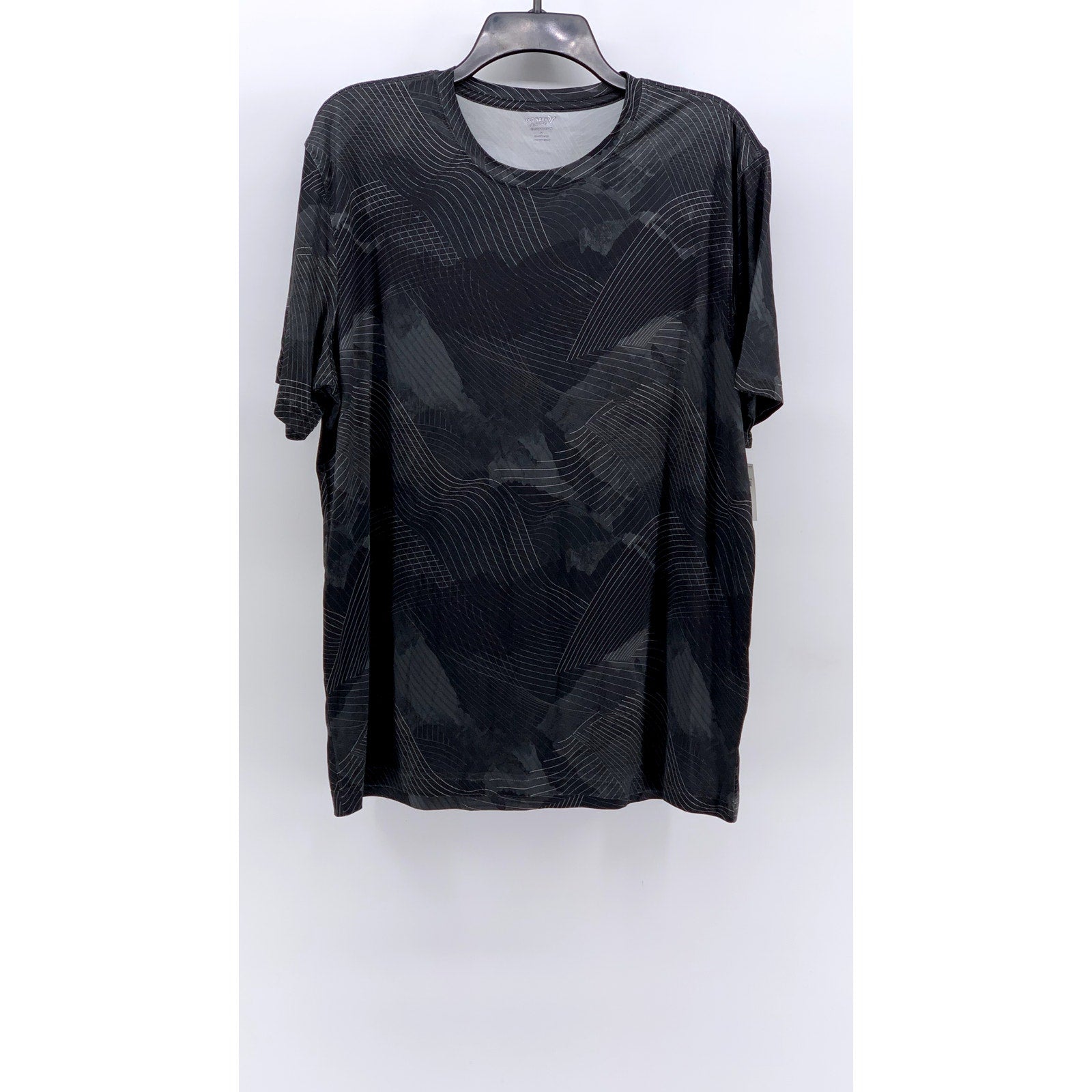 OLD NAVY Men's Black Active Printed Short Sleeve T-Shirt SZ L