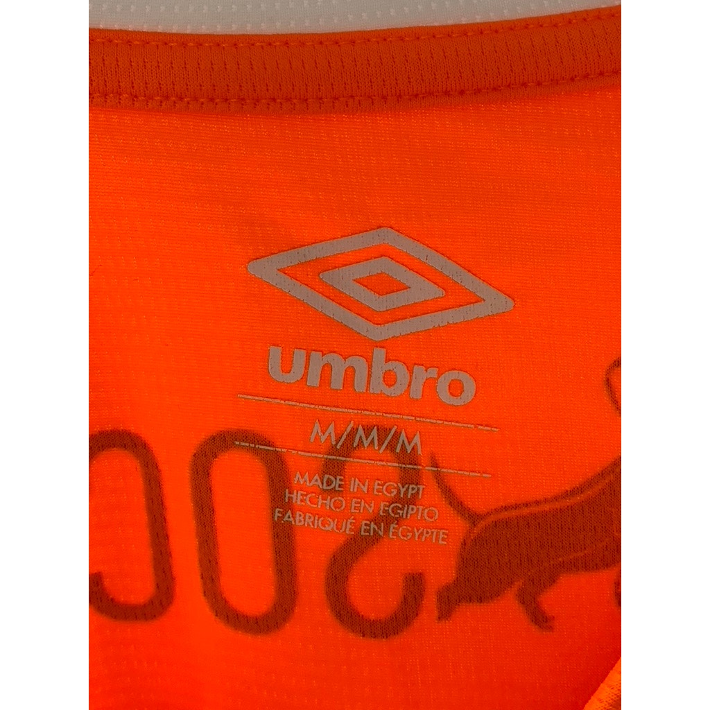 UMBRO Women's Orange/White Custom Crewneck NYC Soccer Short Sleeve Jersey SZ M