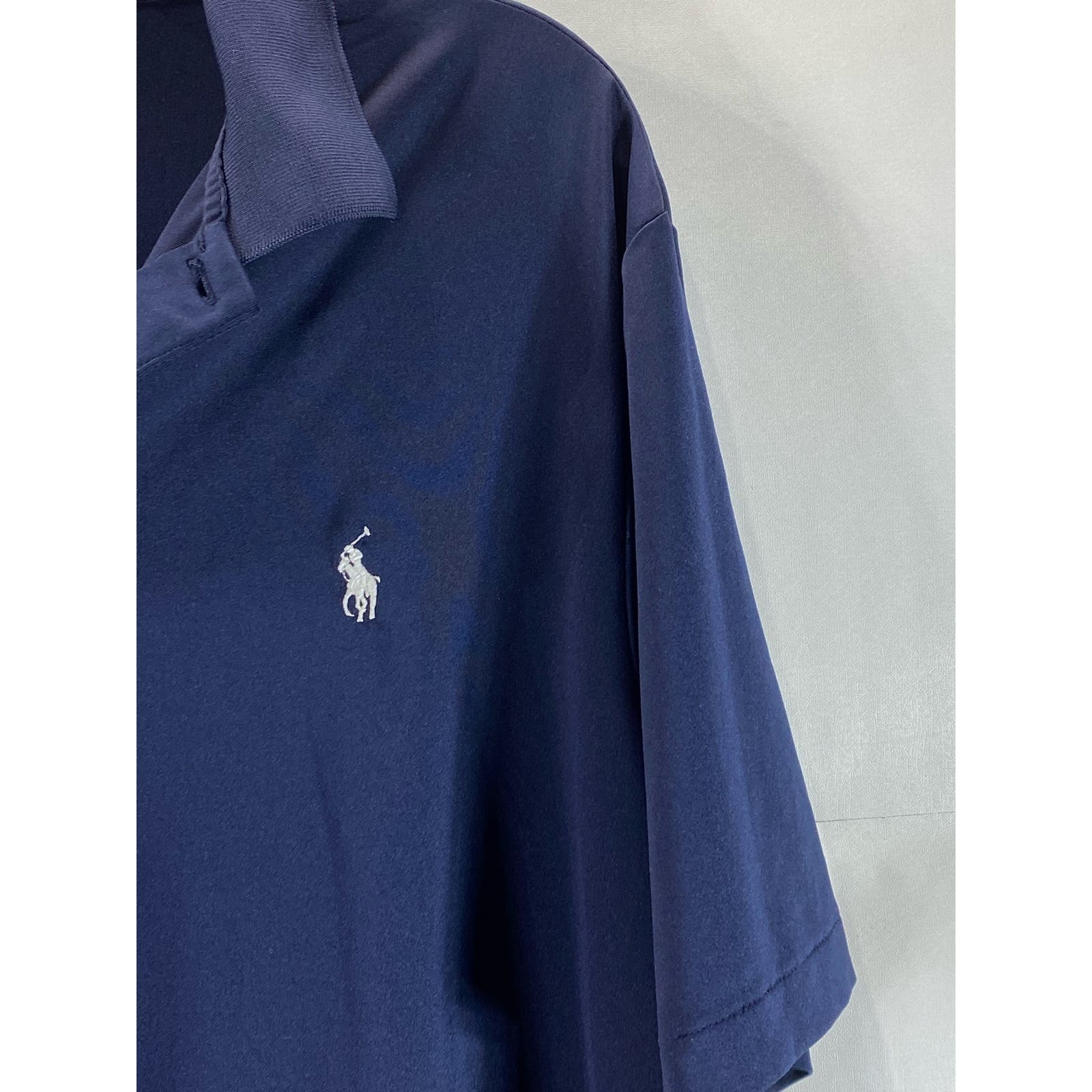 POLO RALPH LAUREN Men's Navy Short Sleeve Two-Button Polo Shirt SZ XL