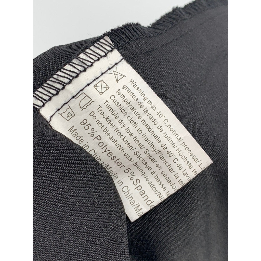 ZEAGOO Women's Black Satin Midi Skirt SZ XS