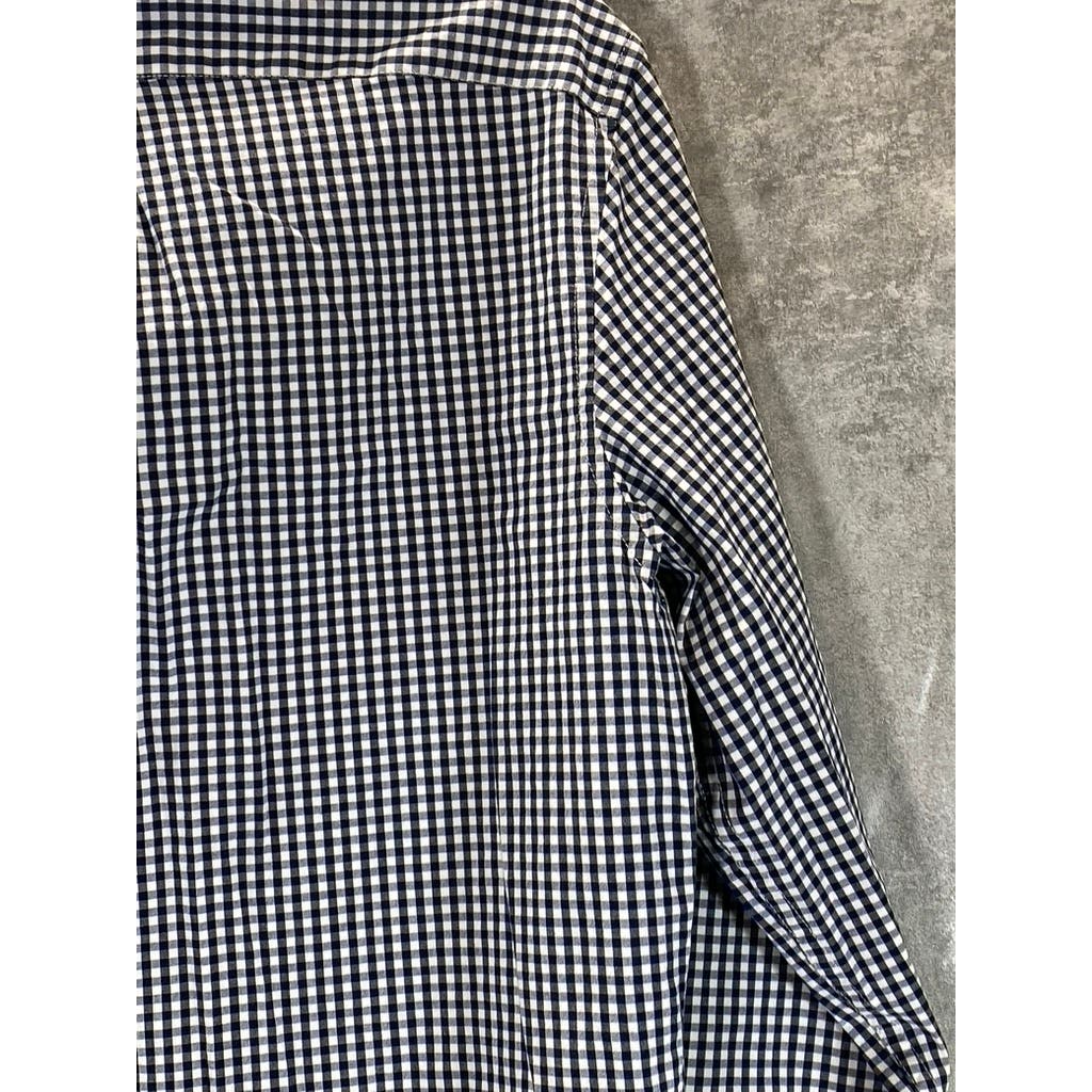 J.CREW Men's Black Mini Check Slim Untucked Button-Up Long Sleeve Shirt SZ S