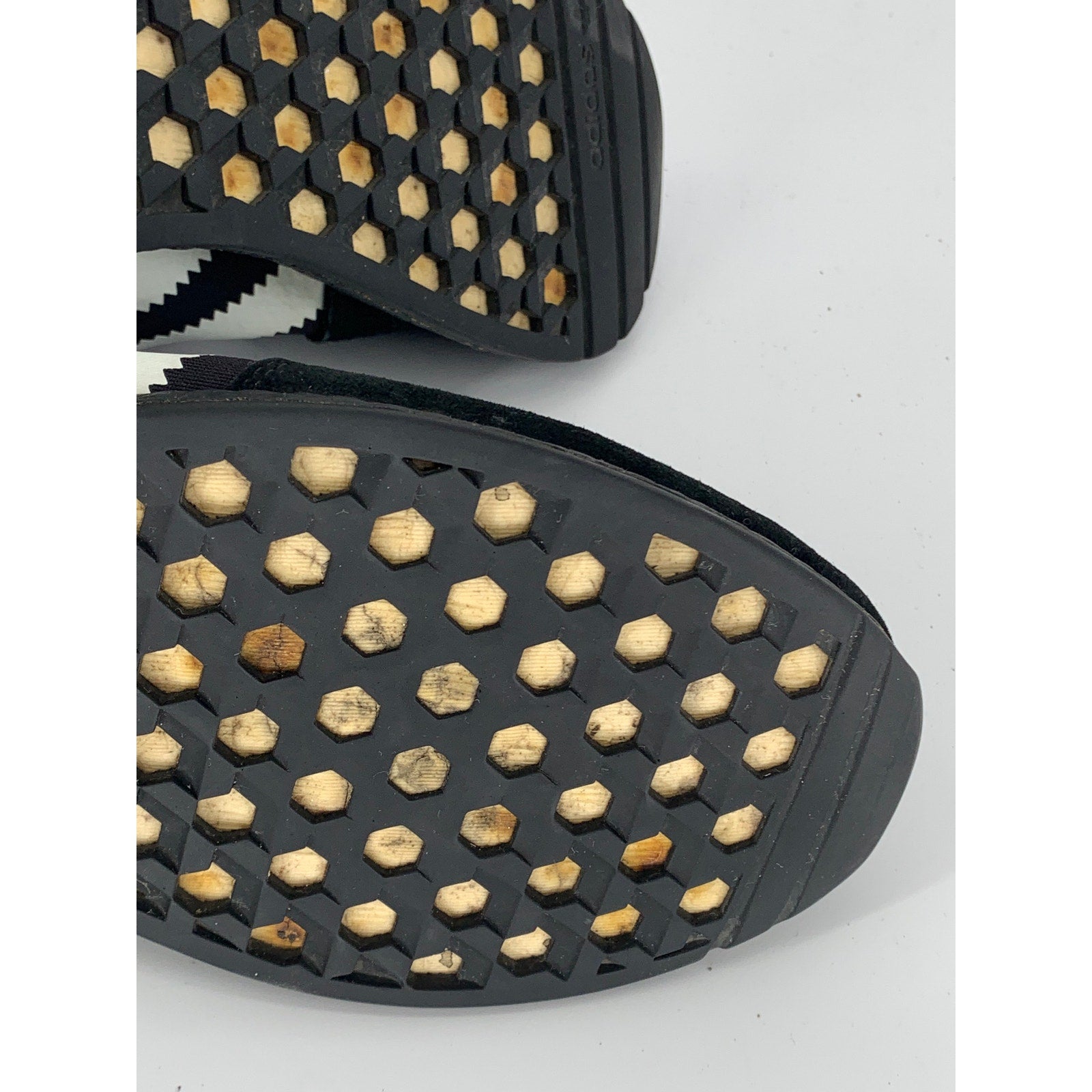 ADIDAS Men's Black-White I-5923 Black Boost Lace-Up Active Sneakers SZ 10.5