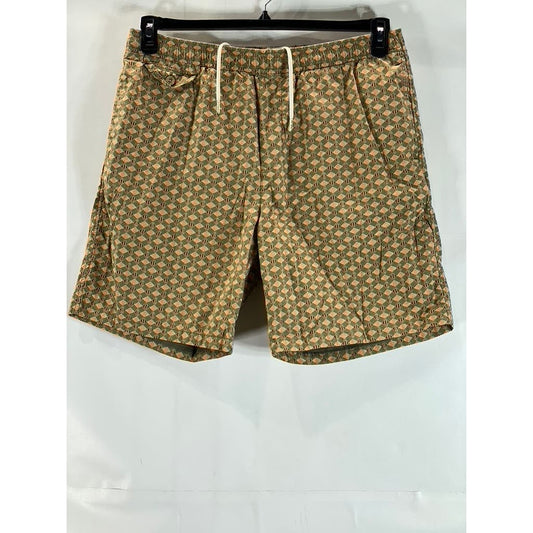 SCOTCH & SODA AMDSTERDAM Men's Tan Printed Drawstring Pull-On Shorts SZ SZ XL