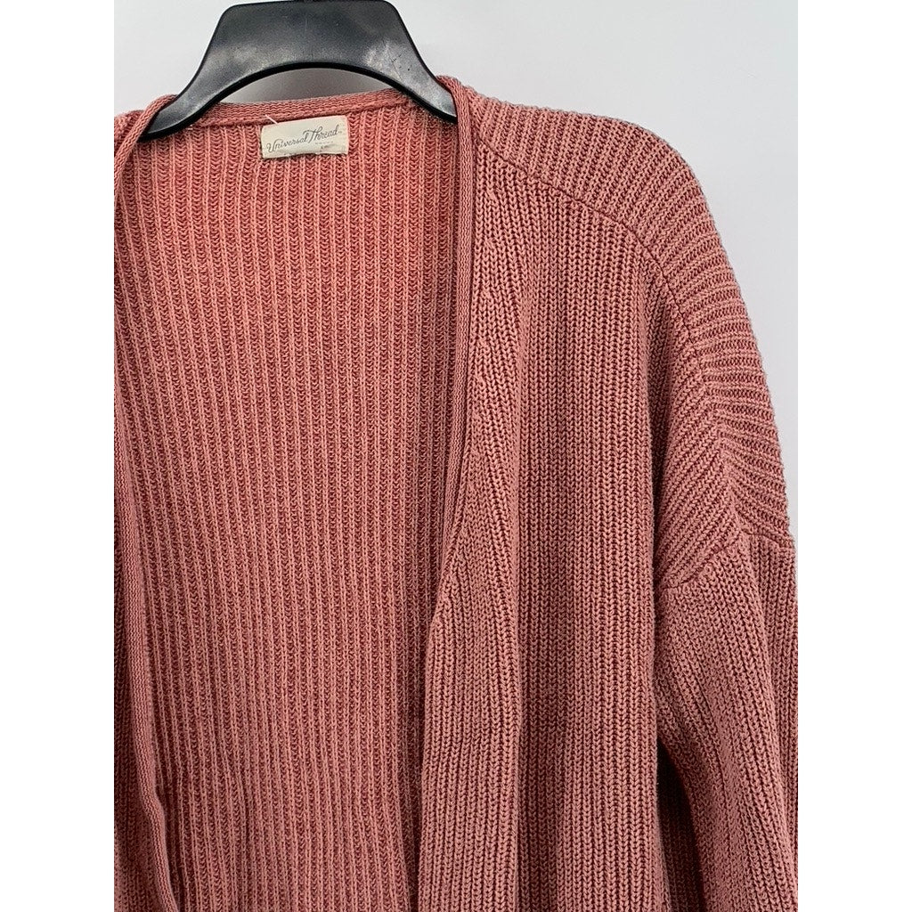 UNIVERSAL THREAD Women's Salmon Pink Knit Open-Front Cardigan SZ M