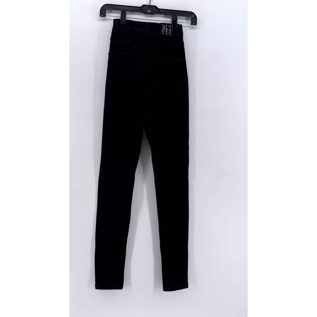 PRETTYLITTLETHING Women's Black Shape Super High Waist Skinny jeans SZ 2