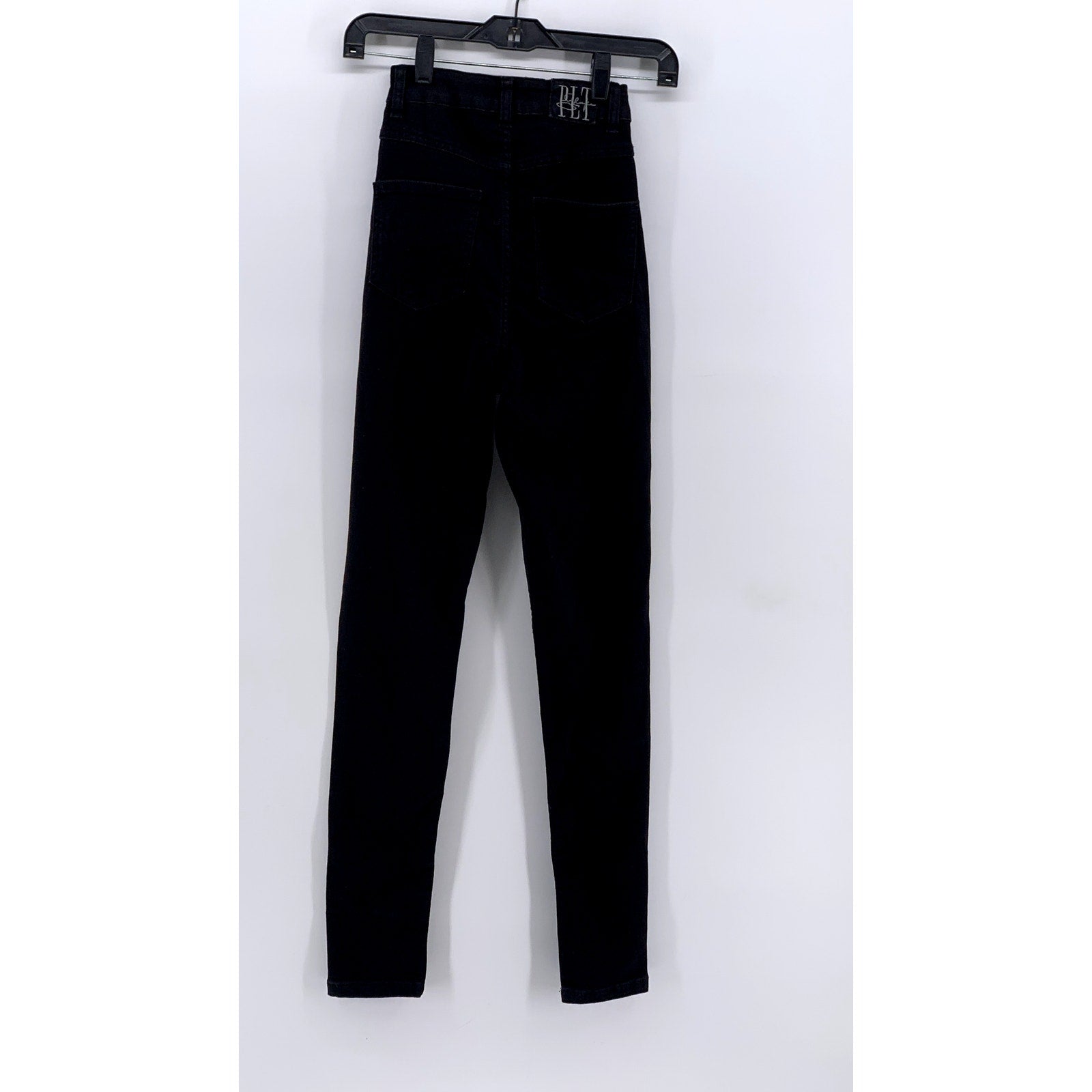 PRETTYLITTLETHING Women's Black Shape Super High Waist Skinny jeans SZ 2