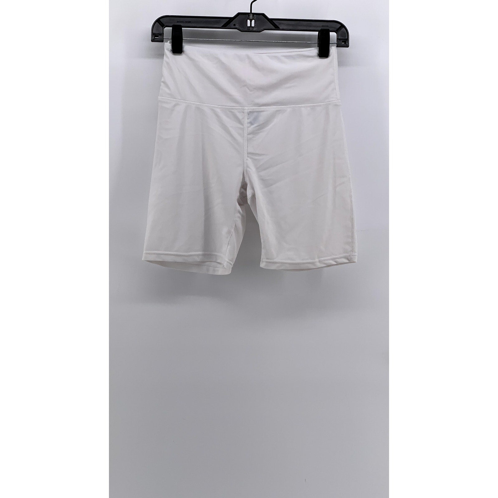 SHEIN Women's White Solid Pull-On High-Rise Active Biker Shorts SZ M