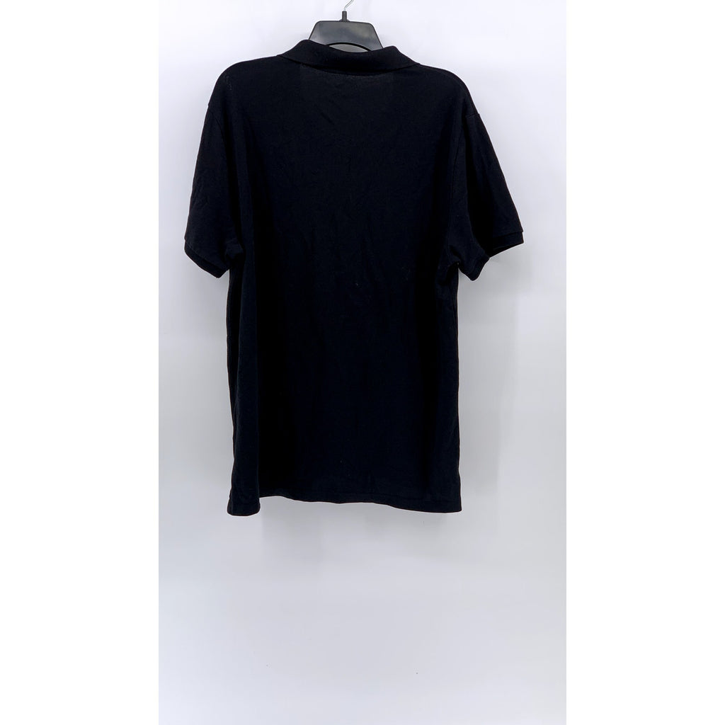 OLD NAVY Men's Black Solid Casual Cotton-Blend Regular-Fit Short Sleeve Polo SZL