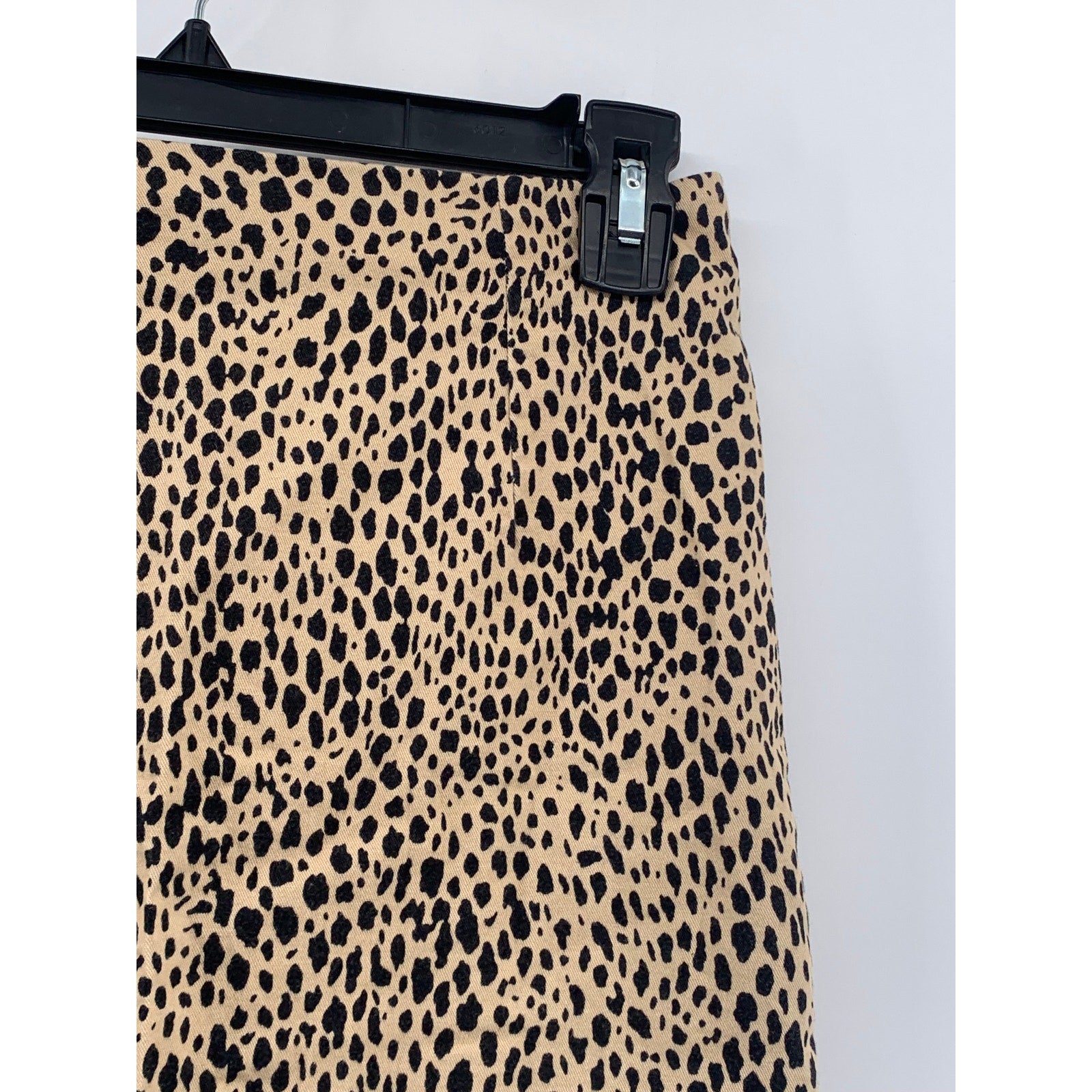 BRANDY MELVILLE Women's Brown Leopard Print Straight A-Line Mini Skirt SZ OS