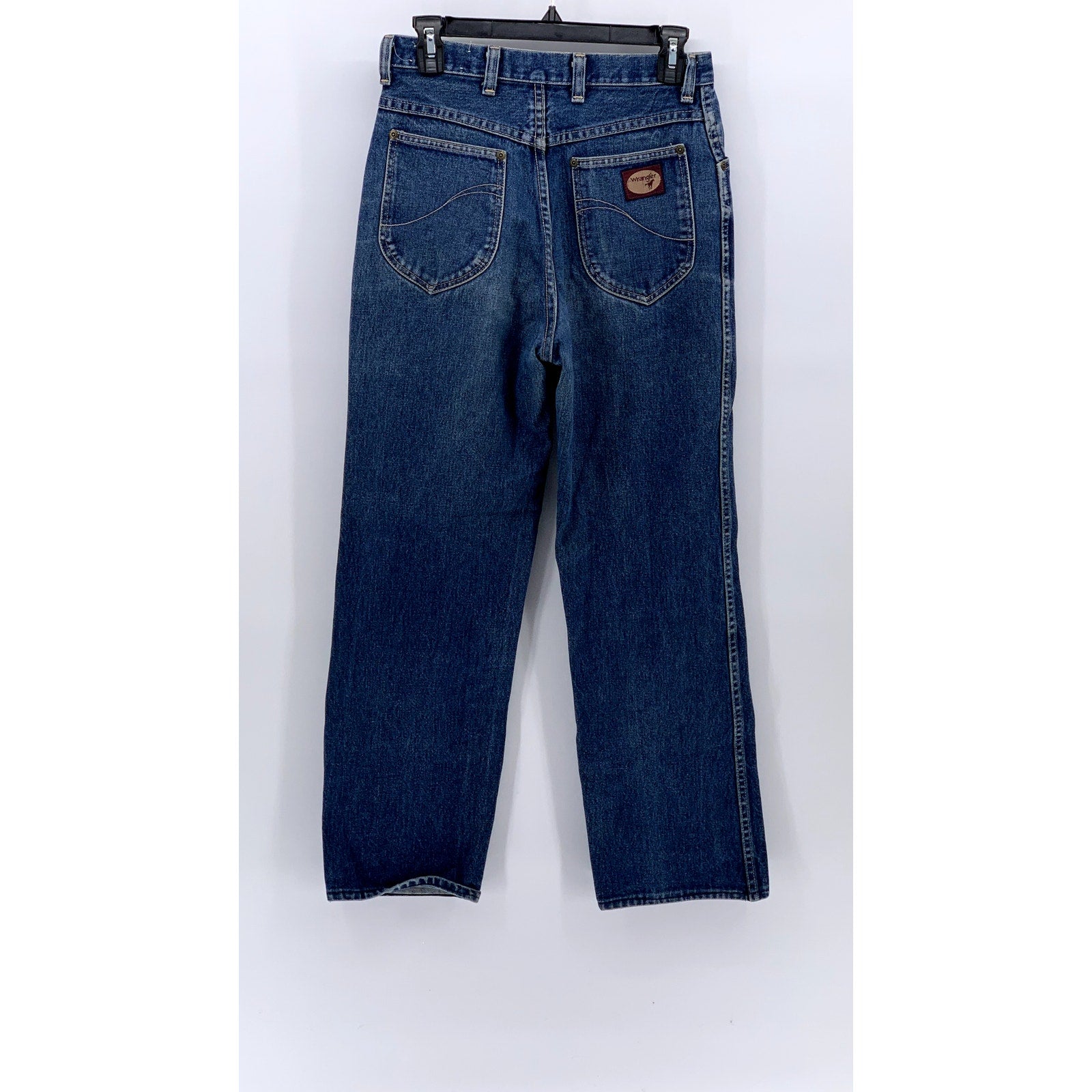 WRANGLER Men's Blue Denim Straight-Leg Regular Fit Jeans SZ 29