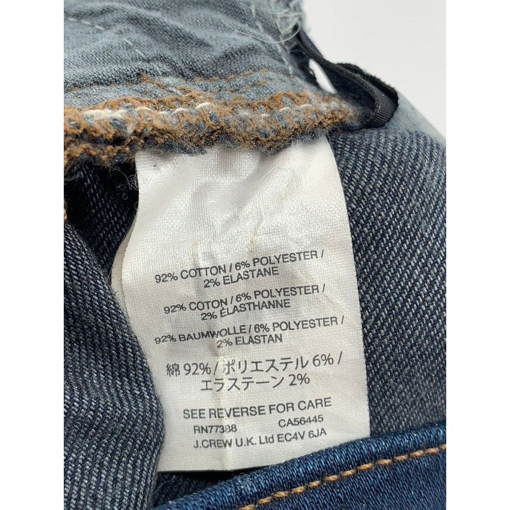 J.CREW Women's Dark Blue Denim Toothpick Skinny Five-Pocket Jeans SZ 29