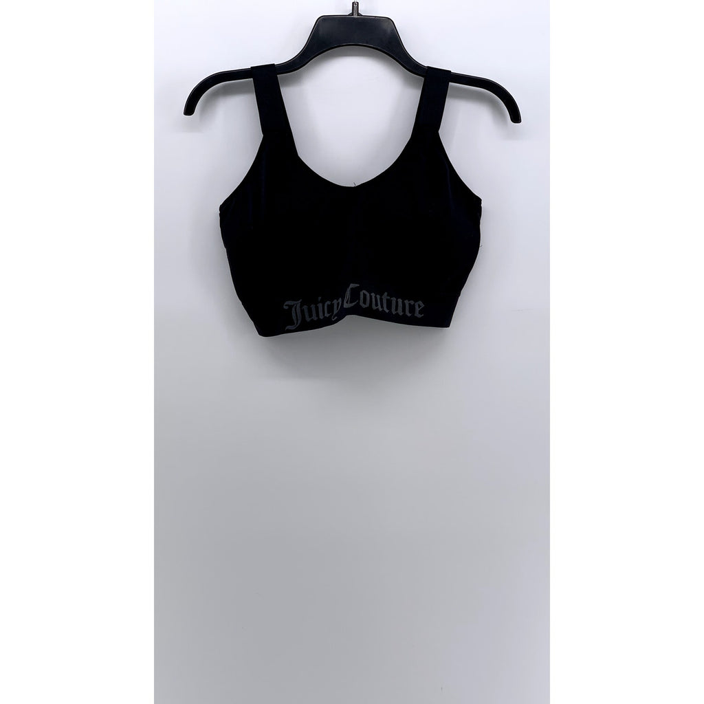 JUICY COUTURE Women's Plus Black Logo Sports Bra SZ 2X