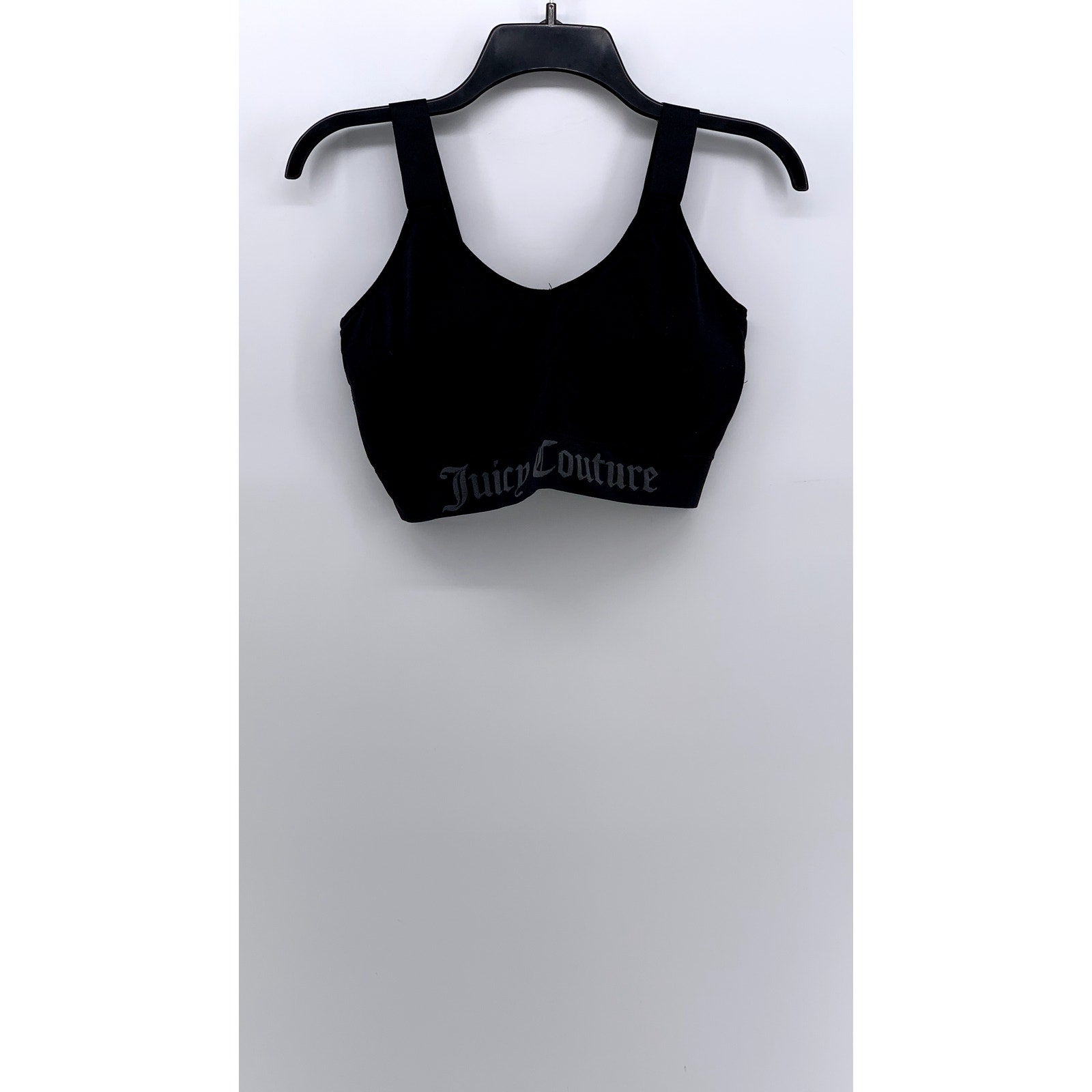 JUICY COUTURE Women's Plus Black Logo Sports Bra SZ 2X