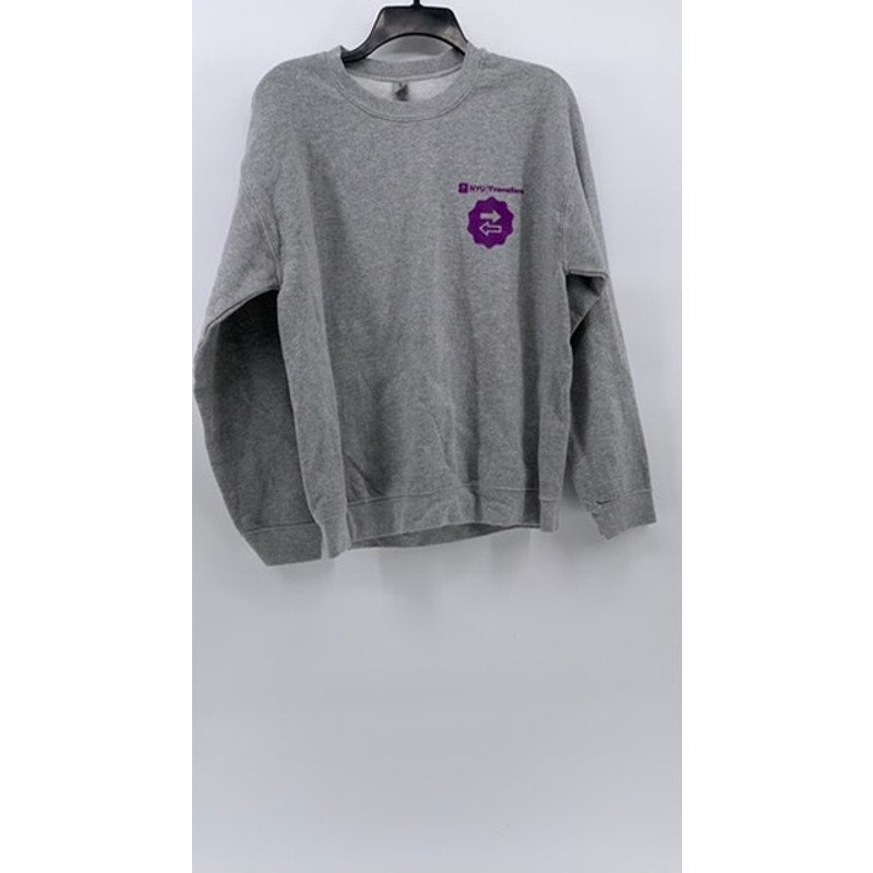 GILDAN Heather Gray Crewneck Graphic Sweatshirt SZ M