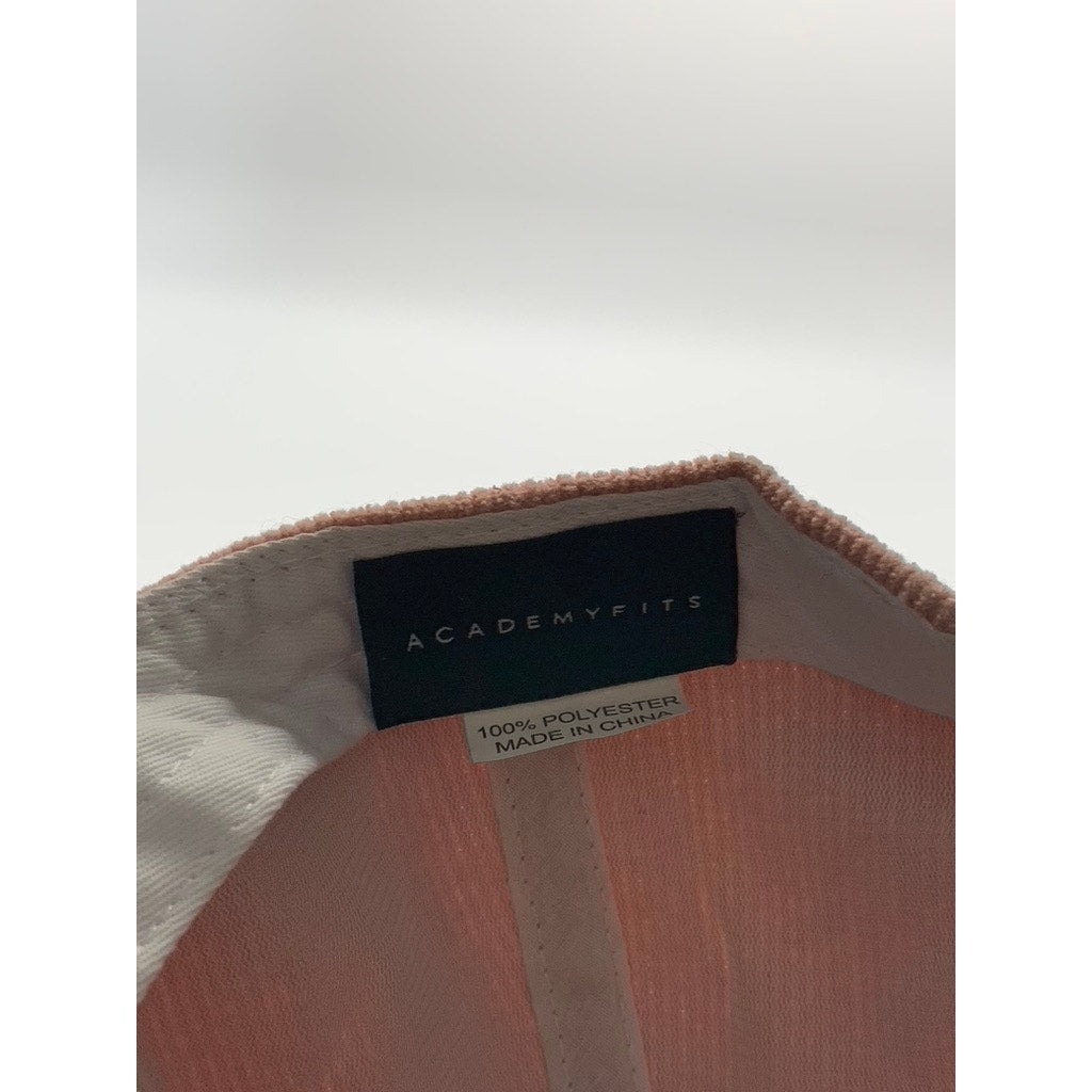 ANIMAL HOUSE Academy Fits Unisex Light Pink Embroidered Logo Corduroy Snapback