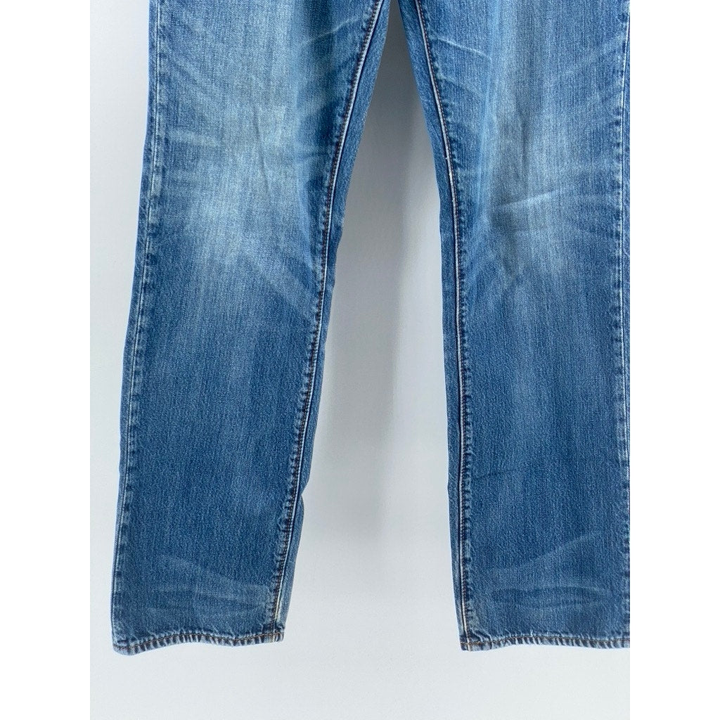 OLD NAVY Men's Light Blue Wash Distressed Slim-Fit Five Pocket Jeans SZ 33X32