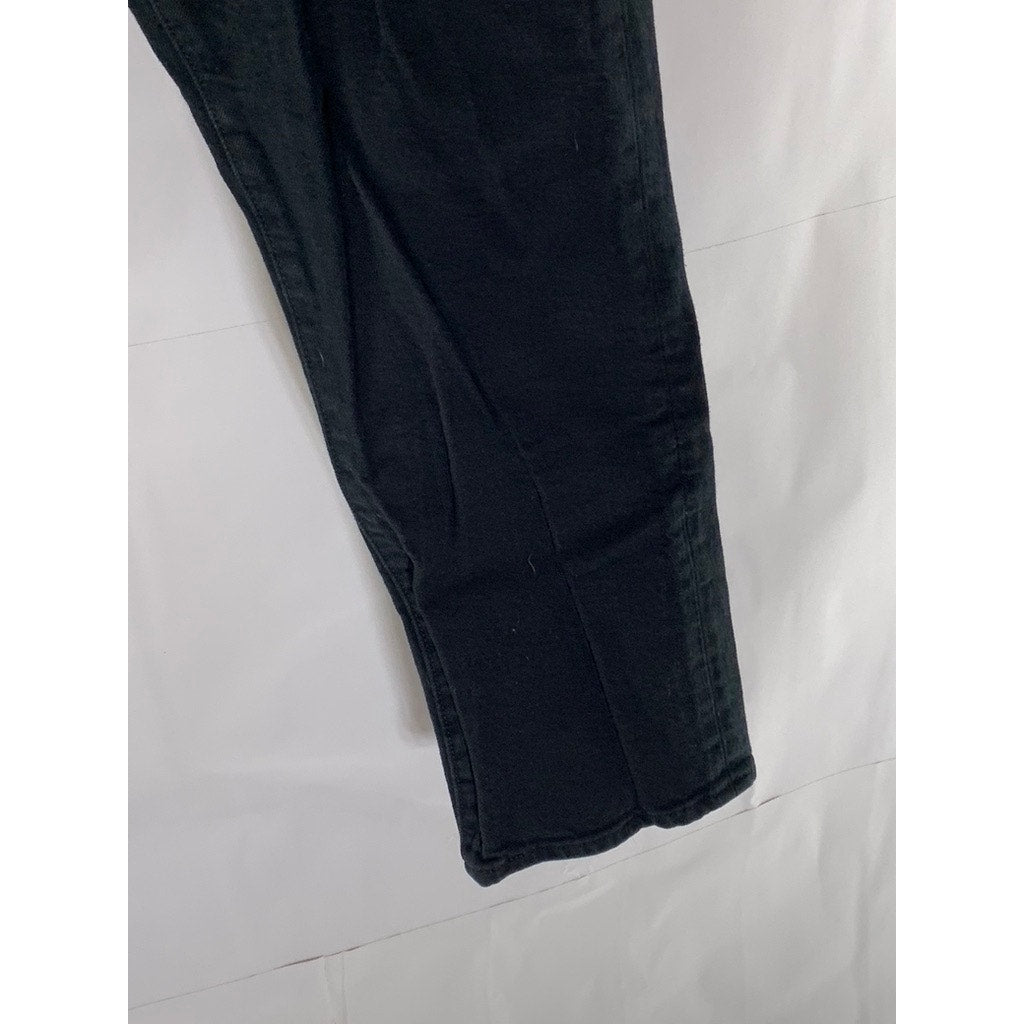 LEVI'S Women's Black Solid Wedgie Straight High-Rise Denim Five-Pocket Jean SZ27