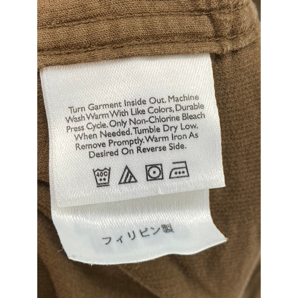 EDDIE BAUER Men's Brown Button Down SZ (L)