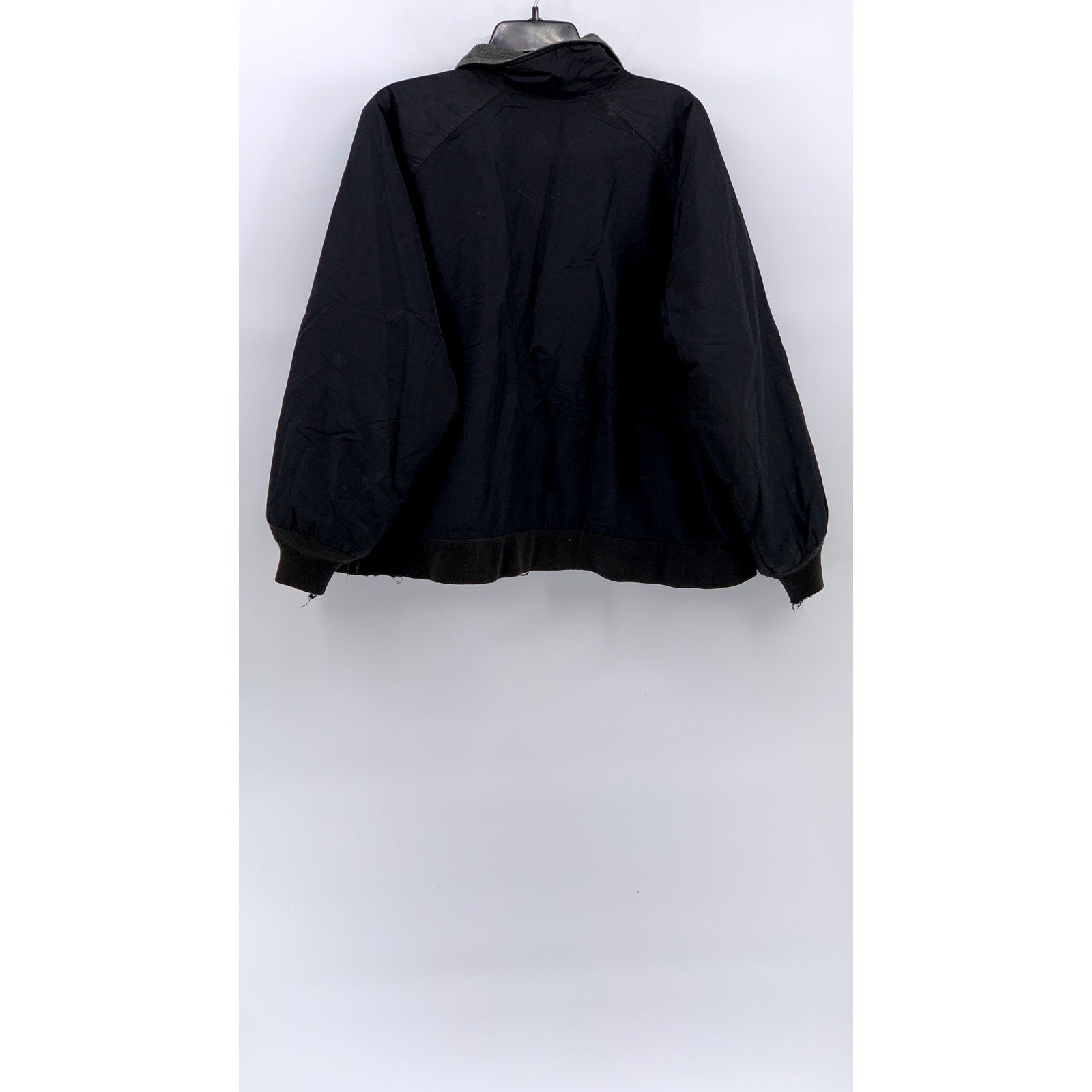 LANDS END Women's Petite Navy Zip-Up Polortec Long Sleeve Winter Jacket SZ 14-16