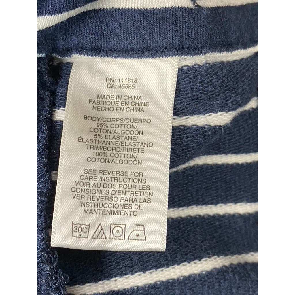 MICHAEL KORS Women's Navy/White Striped Casual Shorts SZ L