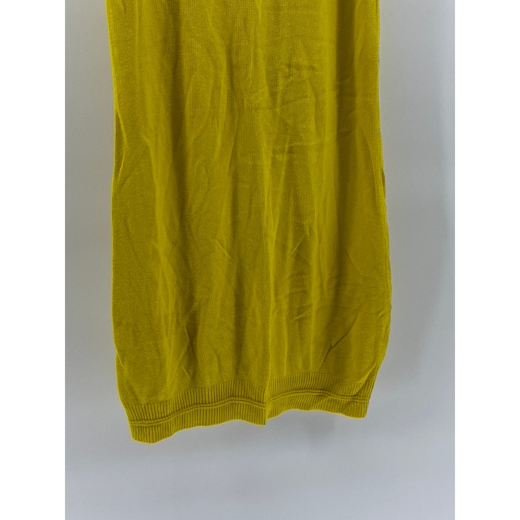 RIHANNA FOR RIVER ISLAND Women's Yellow Back Slash Bodycon Mini Dress SZ 10