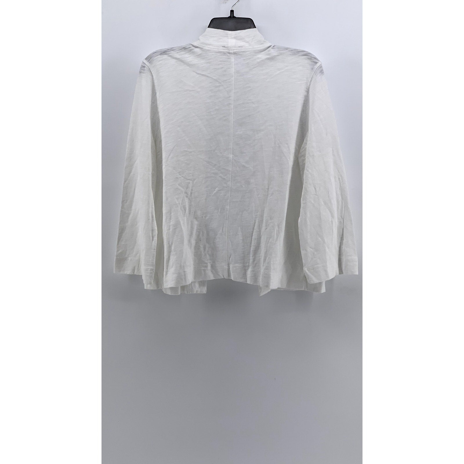 LILLA P Women's White Open Front Cotton Cardigan SZ L