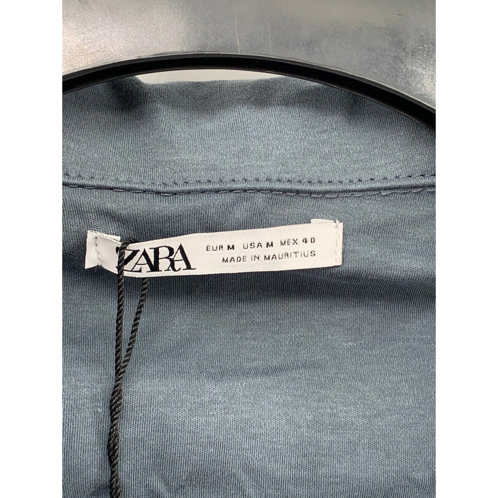 ZARA Men's Solid Short Sleeve Regular-Fit Pullover Polo Shirt SZ M