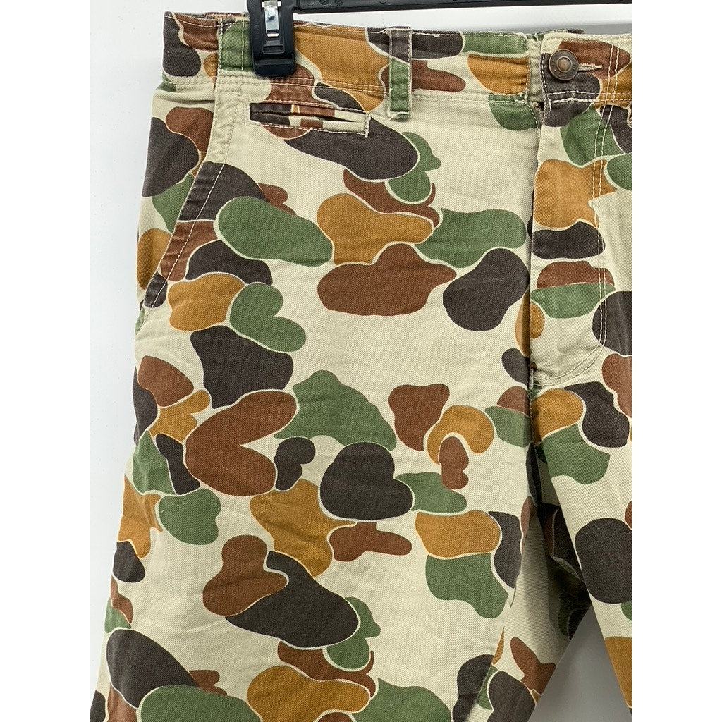 INDIGO PEOPLE Men's Beige-Multi Camo Print Regular-Fit Shorts SZ 38