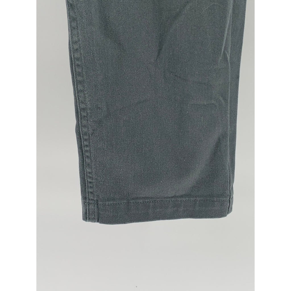 OBEY Men's Gray Solid Regular-Fit Tapered Leg Chino Pants SZ 32