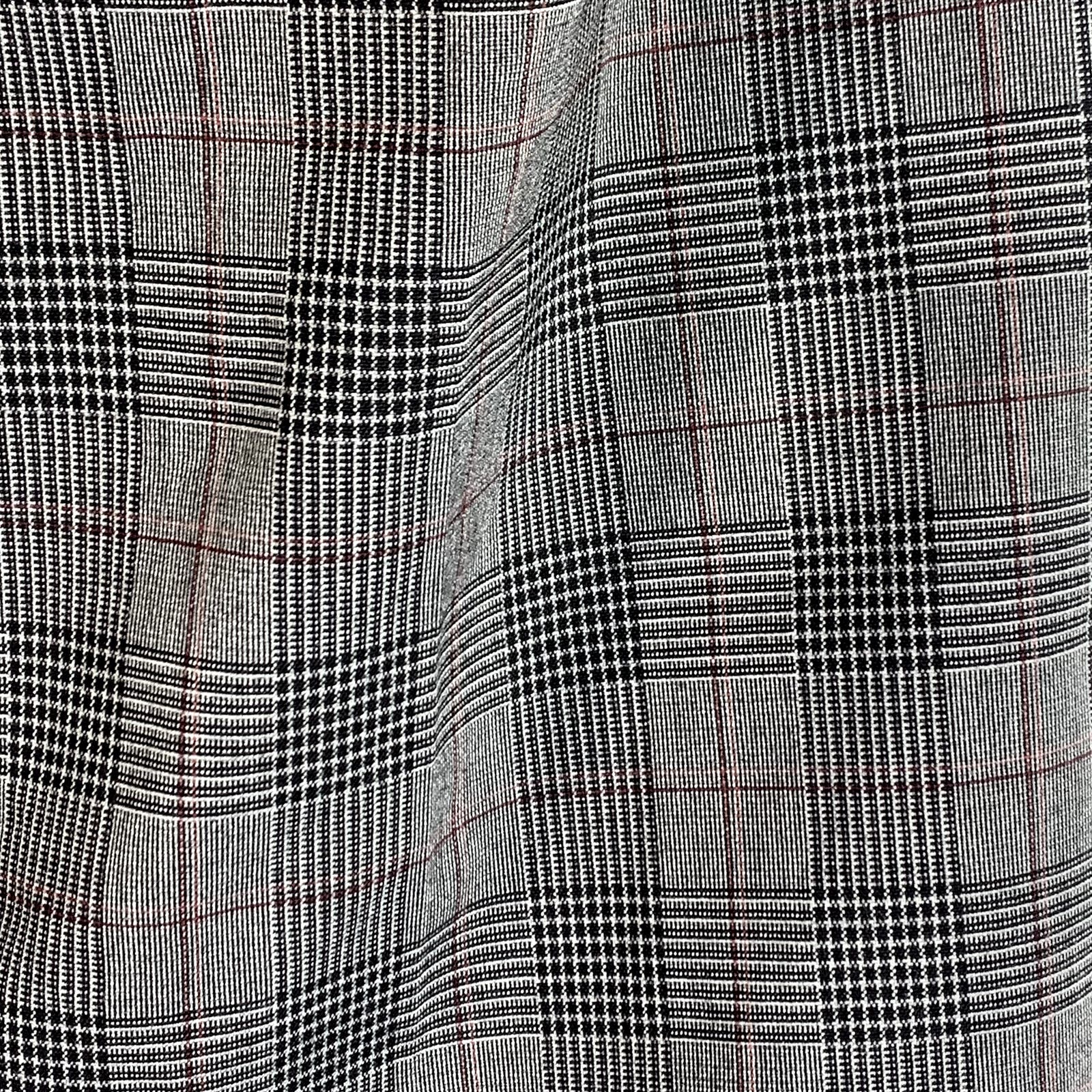 CALVIN KLEIN Men's Charcoal Plaid Slim-Fit Flat Front Dress Pants SZ 33X30