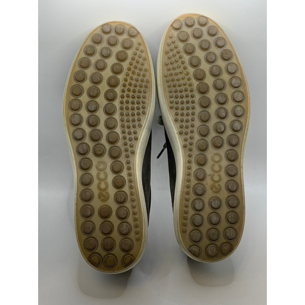 ECCO Men's Gray Faux-Leather Lightweight Sneakers SZ 12