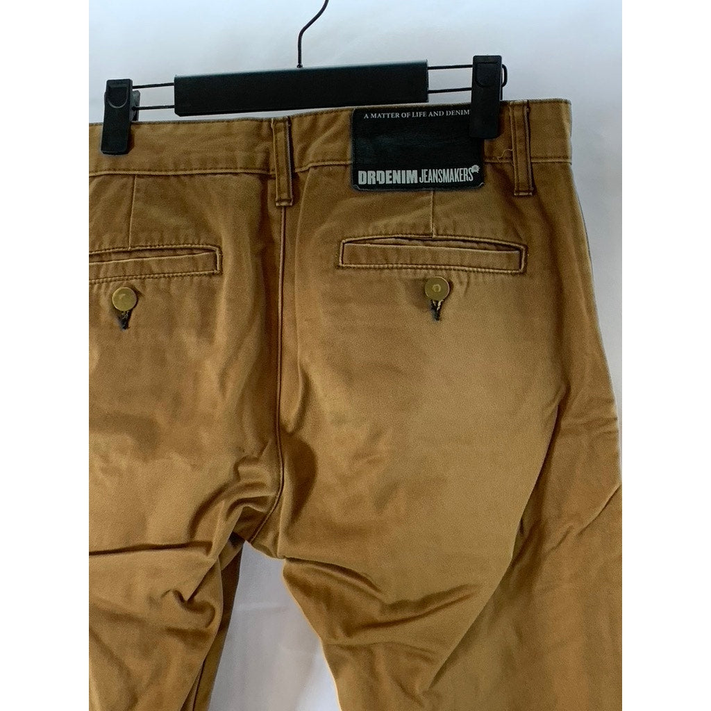 DR. DENIM JEANSMAKER Men's Tan Button-Fly Straight-Leg Four-Pocket Jeans SZ30X32