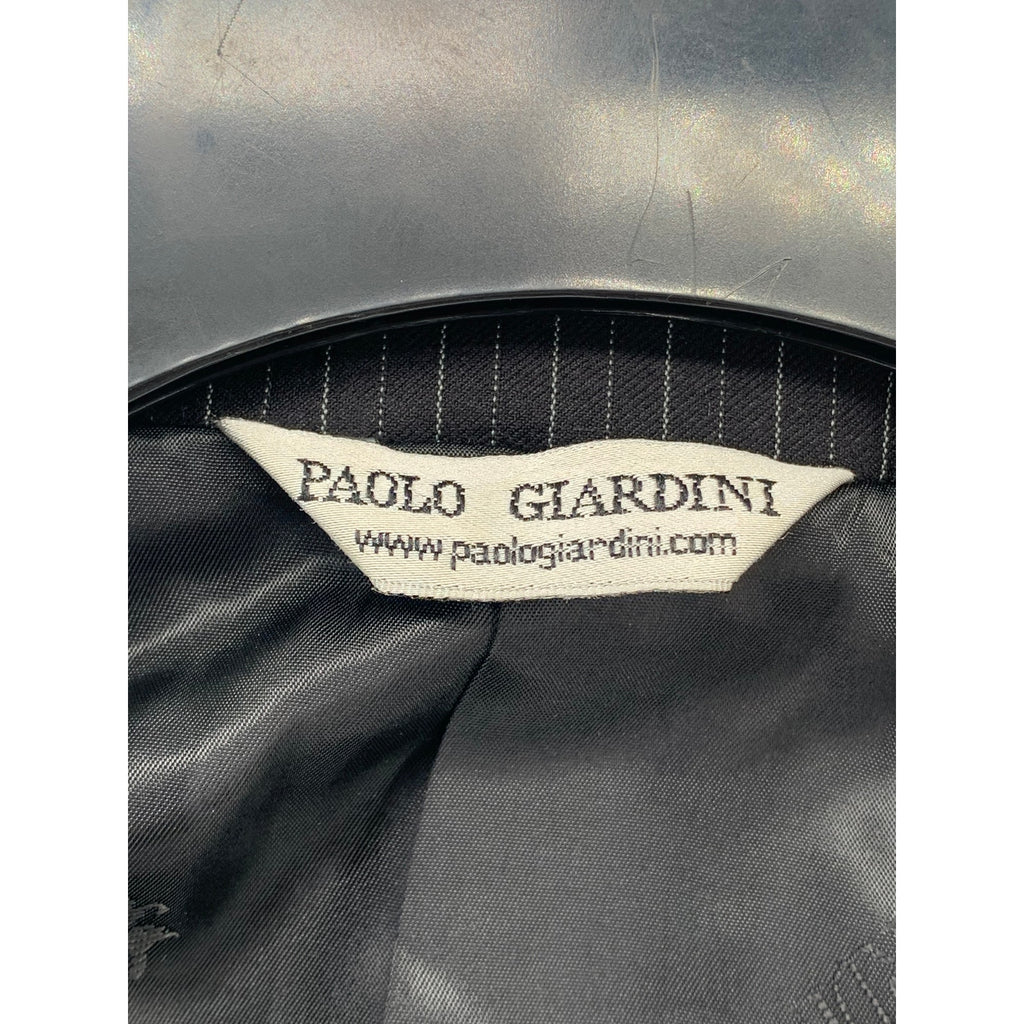 PAOLO GIARDINI Men's Black Pinstripe 3-Button Notch Collar Blazer SZ 40R
