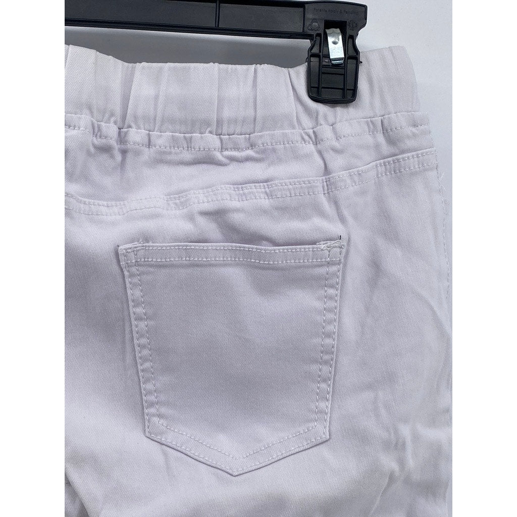 ROMA STUDIO Women's White Regular-Fit Drawstring Pull-On Shorts SZ XL