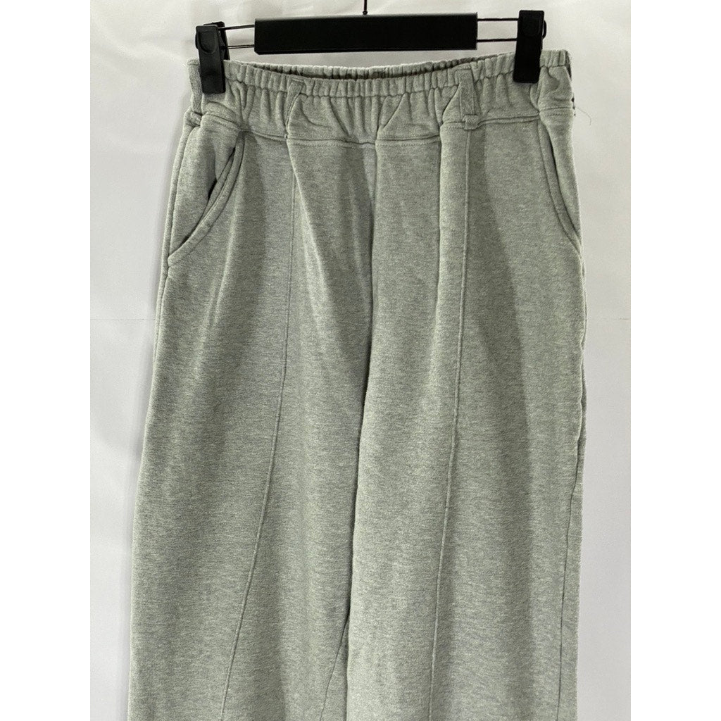 BRILLIANT Women's Light Gray Elastic-Waist Pull-On Jogger Sweatpants SZ M