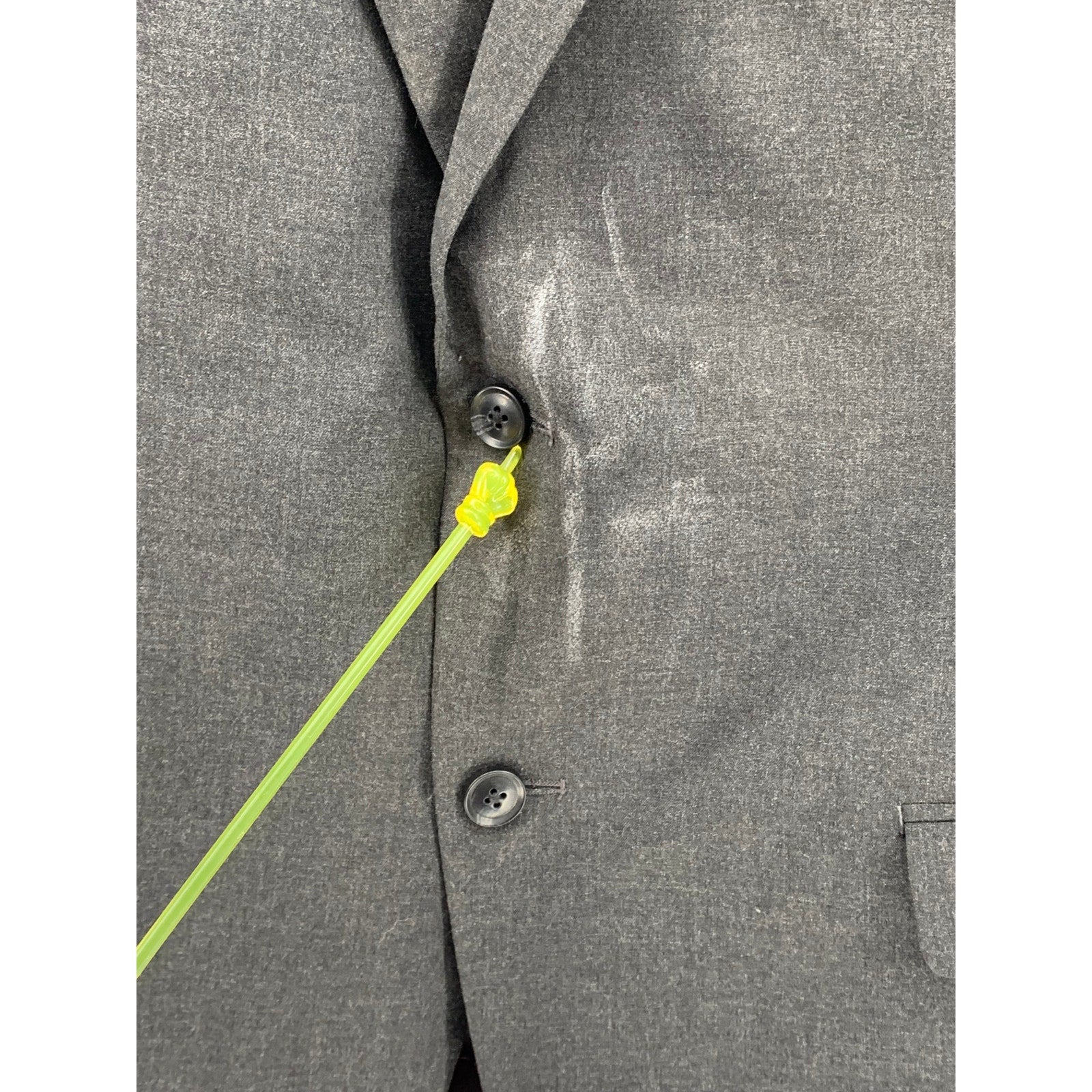 ALFANI Men's Charcoal Gray Slim-Fit Two-Button Notch Collar Blazer SZ 44S