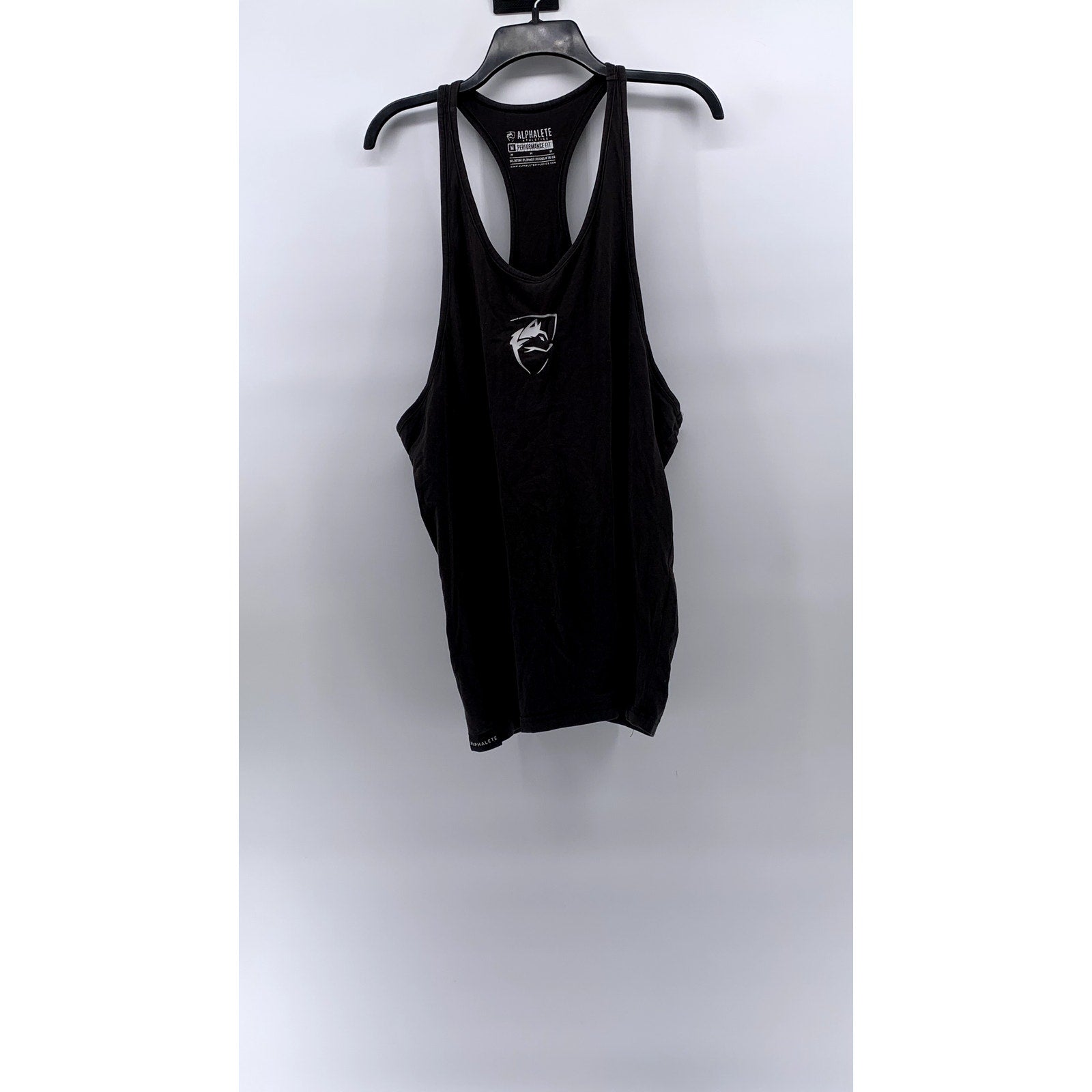 ALPHALETE ATHLETICS Men's Black Scoop-Neck Sleeveless Performance Fit Shirt SZ M