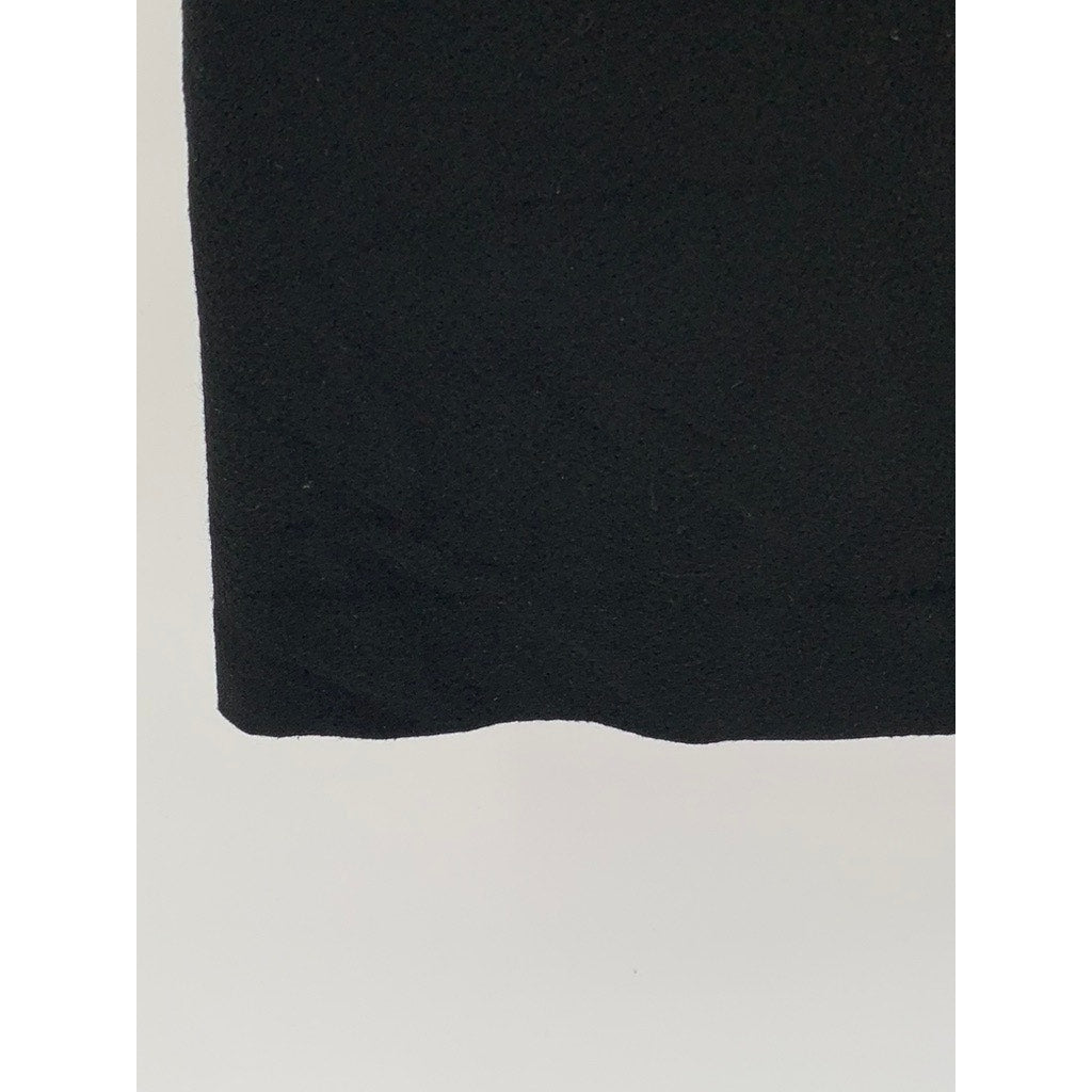 MAJE Women's Black Faux Leather Crewneck Short Sleeve Sheath Dress SZ 3