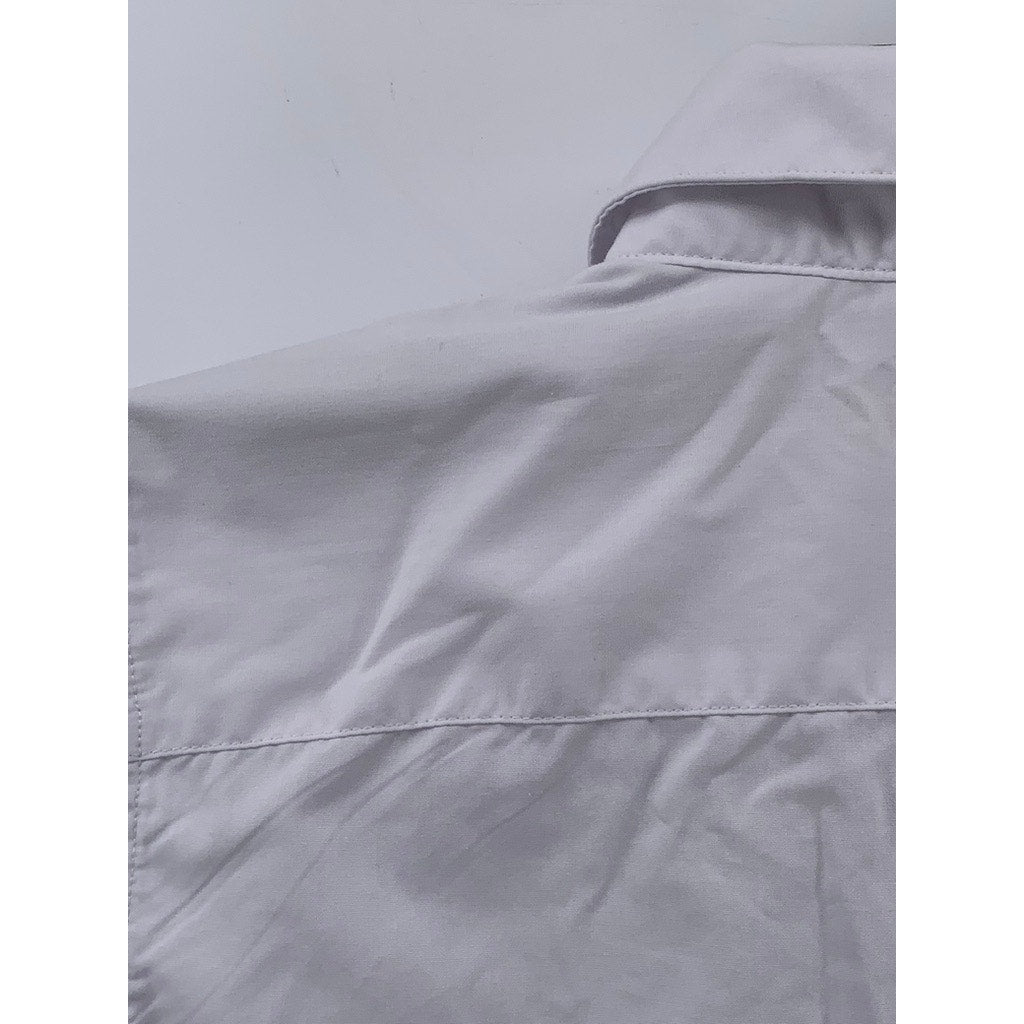 APPAMAN Boy's White Solid Button-Up Long Sleeve Shirt SZ 12