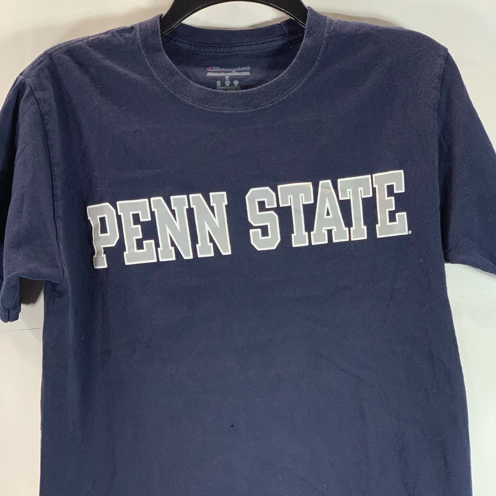 CHAMPION Authentic Men's Navy Crewneck Penn State Logo Short Sleeve T-Shirt SZ S