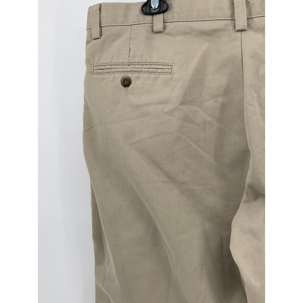 DOCKERS Men's Beige Regular Fit Straght-Leg Pants SZ 40X32