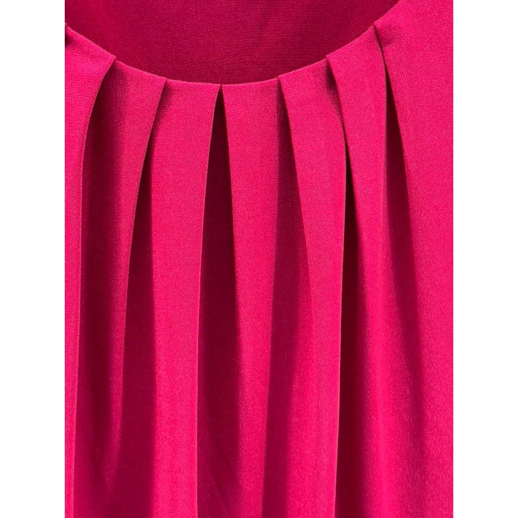 JONES STUDIO SEPARATES Women's Plus Burgundy Pleated Sleeveless Top SZ 22W