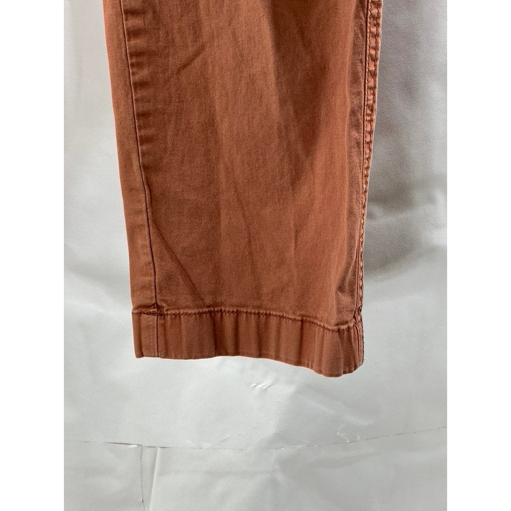 L.L. BEAN Women's Rust Orange Drawstring-Waist Favorite Fit Slim-Leg Pant SZ 6